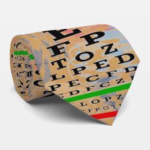 Gravata Ouro artística do optometrista da carta de olho