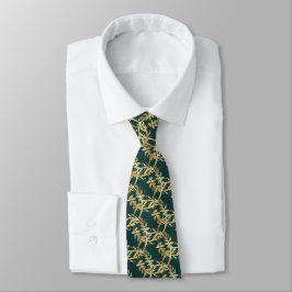 Gravata Ouro Foliage Wreath Emerald Green Wedding