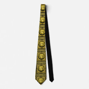 Gravata Ouro Medusa Neck Tie