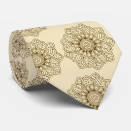 Gravata Ouro Mehndi Lace sobre o casamento de marfim