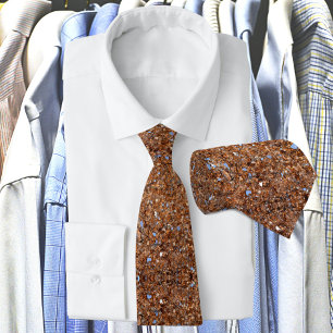 Gravata Ouro Vidro Na moda Castanha Bronze