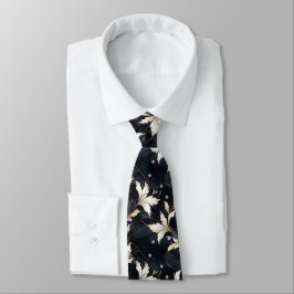 Gravata Ouros e Flores