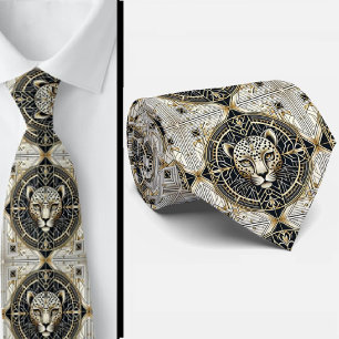 Gravata Ousada de Leopardo Moda Masculina