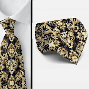 Gravata Ousada de Leopardo Moda Masculina