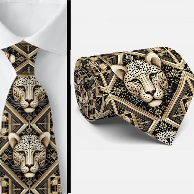 Gravata Ousada de Leopardo | Moda Masculina (Criador carregado)