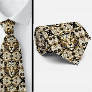 Gravata Ousada de Leopardo Moda Masculina