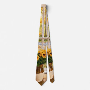 Gravata Outono visto através de uma janela