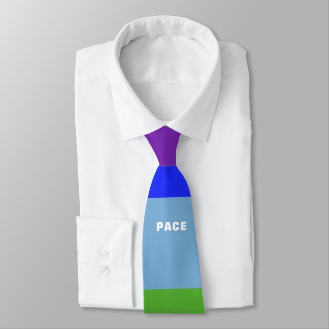 Gravata Pace - Peace - Frieden - Rainbow Color Regenbogen (Amarrado)