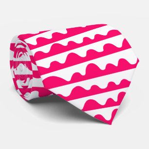 Gravata Padrão 020815 - Neon Red and White