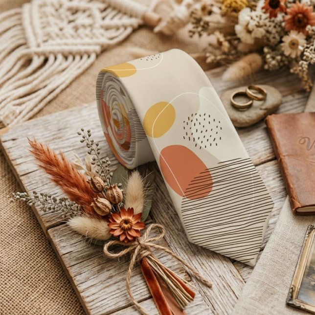 Gravata Padrão Abstrato Boho (Criador carregado)