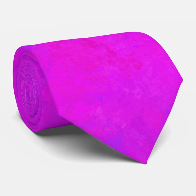 Gravata Padrão Abstrato Rosa Roxo (Rolled)