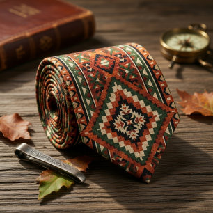 Gravata Padrão Americano Nativo Vintage