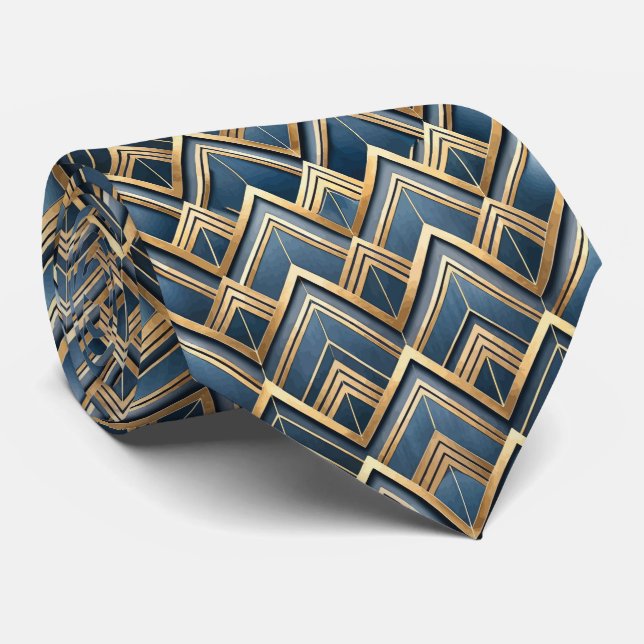 Gravata Padrão Art Deco de azulejos elegantes (Rolled)