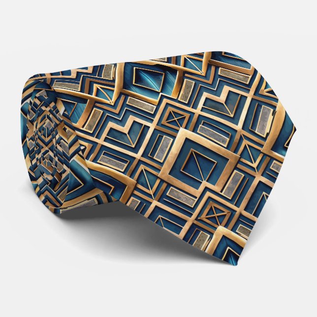 Gravata Padrão Art Deco de azulejos elegantes (Rolled)