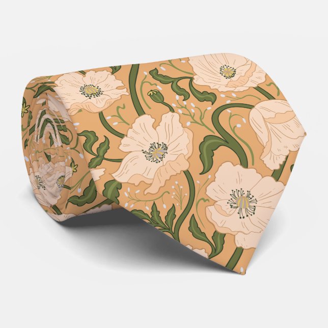 Gravata Padrão Art Nouveau William-Morris (Rolled)