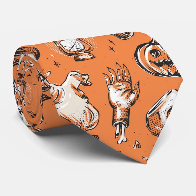 Gravata padrão assustador de Halloween (Rolled)