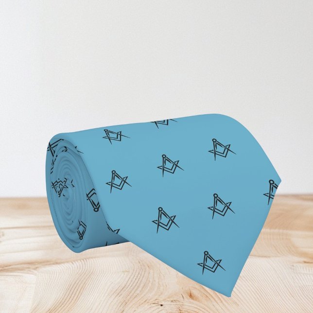 Gravata Padrão Azul Masonry Freemason Masônico (Criador carregado)