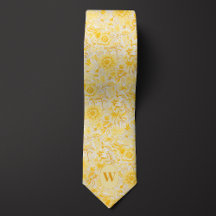 Padrão Botânico Amarelo Creme de Manteiga
