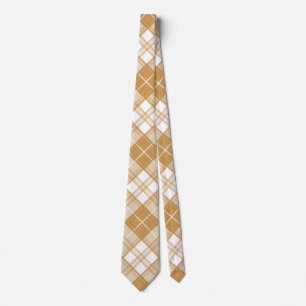 Gravata Padrão Brown White Tartan yxm0uat9