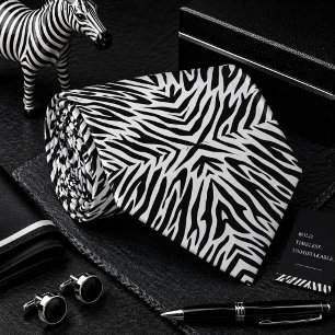 Gravata Padrão Clássico de Animal Selvagem Zebra