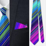Gravata Padrão Colorido de Estirpes Cutis<br><div class="desc">Colorida Bonita Stripes Pattern,  gravata no pescoço.</div>