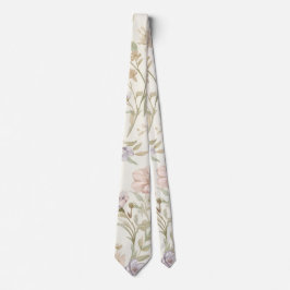 Gravata Padrão contínuo de aquarela de flores silvestres v