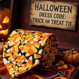 Gravata Padrão contínuo de Candy Corn de Halloween
