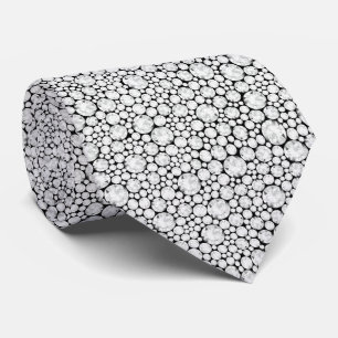 Gravata Padrão contínuo de diamantes brancos