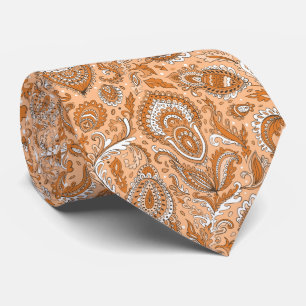 Gravata padrão contínuo floral paisley estilo indiano