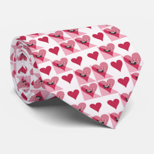 Gravata Padrão Cor-de-rosa branco-dia de os namorados