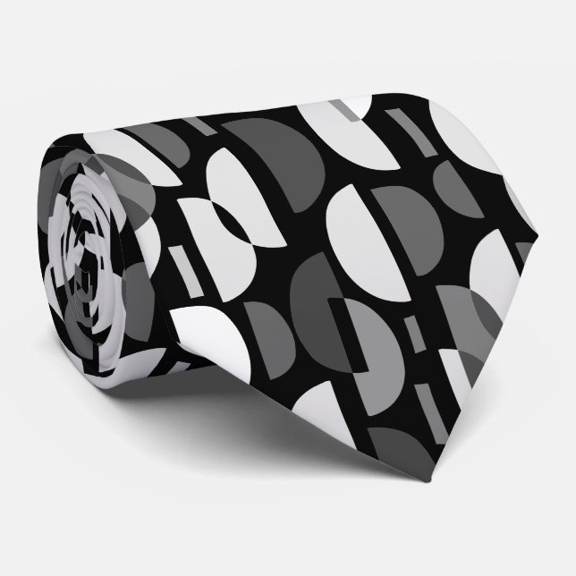 Gravata Padrão Crescente 010921 - Monocromo (Rolled)