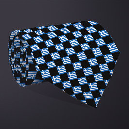 Gravata Padrão da Bandeira Grega Xadrez