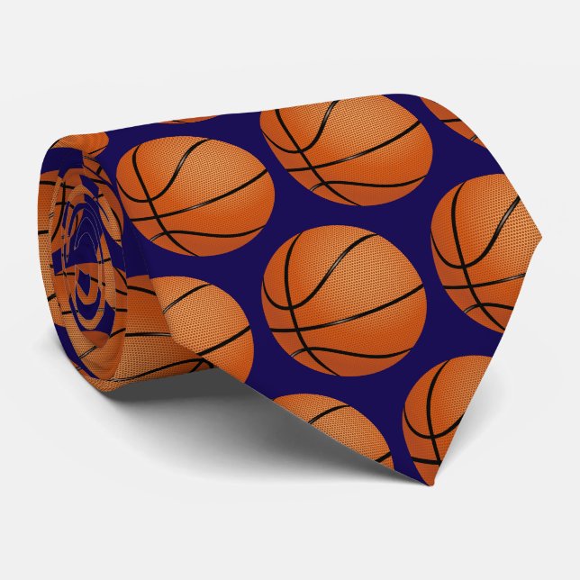 Gravata Padrão das bolas de basquete | Presentes desportiv (Rolled)