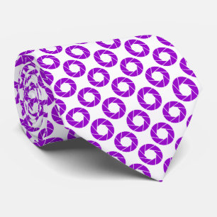 Gravata Padrão de abertura - Roxo em branco