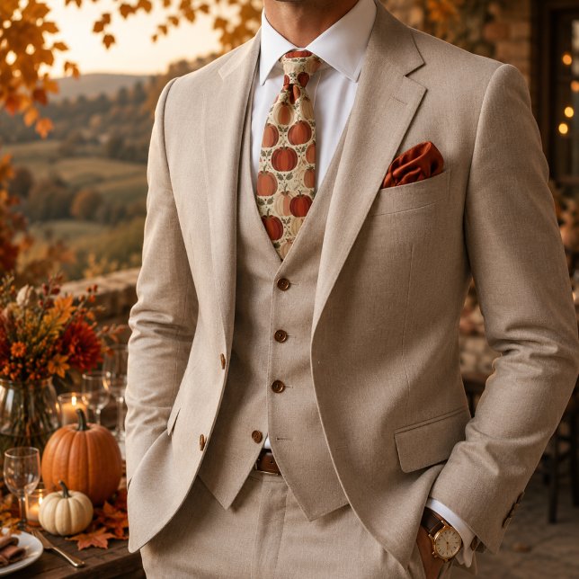 Gravata Padrão de Abóbora Estilo Boho (Criador carregado)