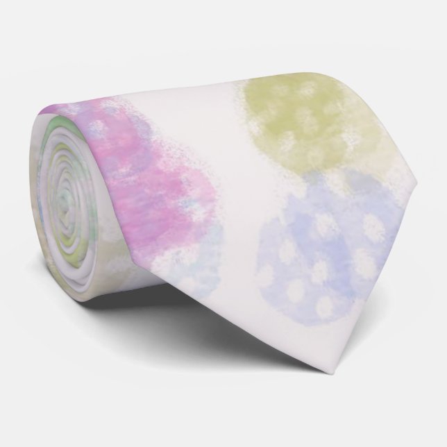 Gravata Padrão de Abstrato de Cor do Pastel Moderno (Rolled)