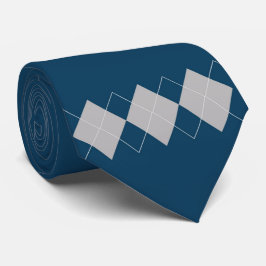 Gravata padrão de argtilo azul