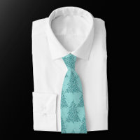 Padrão de árvore elegante | Natal de Luxe Aqua