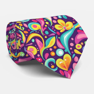 Gravata Padrão de azulejos divertido estilo anos 90