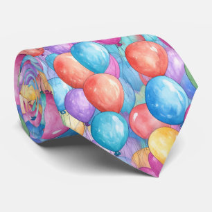 Gravata Padrão de balão de cor branca