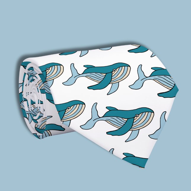 Gravata Padrão de Baleia Azul (Blue whale tie)