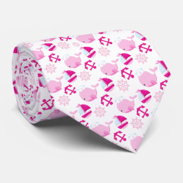 Gravata Padrão De Baleias, Baleias Cutas, Baleias Rosa