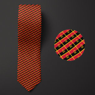 Gravata Padrão de Bandeira de Angola