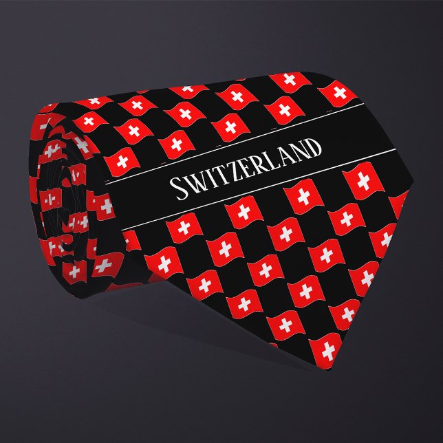 Gravata Padrão de bandeira ondulada da Suíça  (Criador carregado)