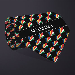 Gravata Padrão de bandeira ondulada das Seychelles 