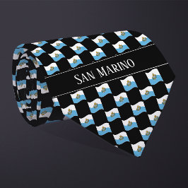 Gravata Padrão de Bandeira Ondulada de San Marino 