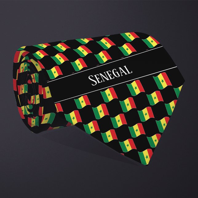 Gravata Padrão de Bandeira Ondulada do Senegal  (Criador carregado)