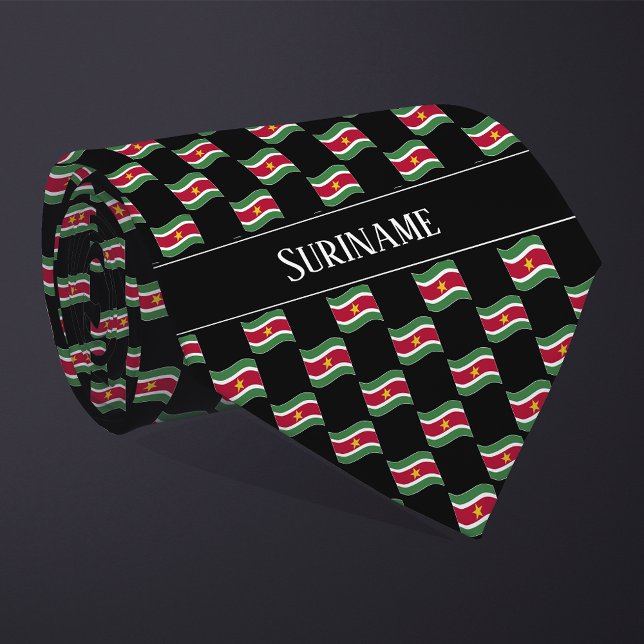 Gravata Padrão de Bandeira Ondulada do Suriname  (Criador carregado)