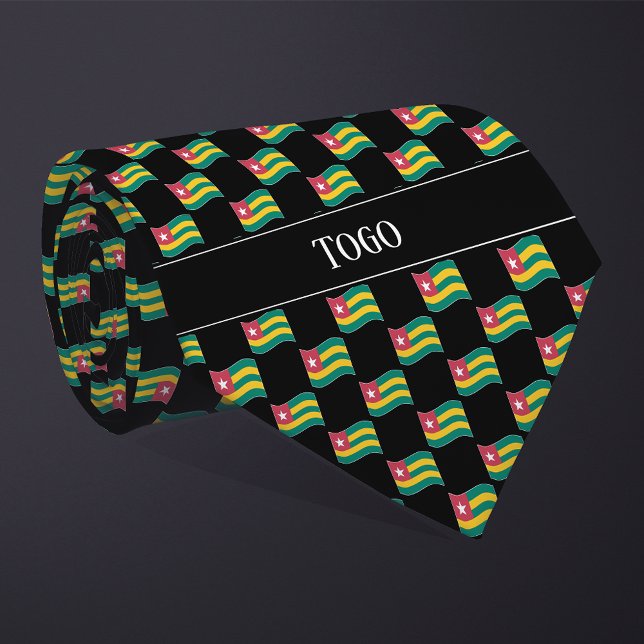 Gravata Padrão de Bandeira Ondulada do Togo  (Criador carregado)