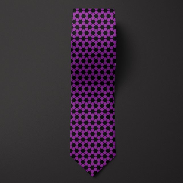 Gravata Padrão de bola de futebol do Futebol roxo (Criador carregado)